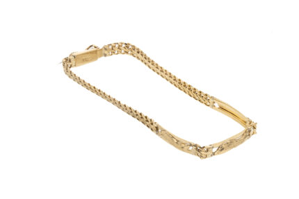 PULSERA BISMARK CON PLACAS 18K