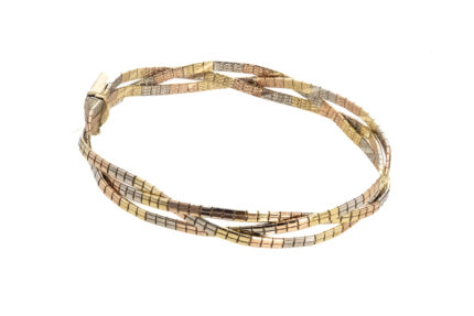 PULSERA 3 COLORES 18K