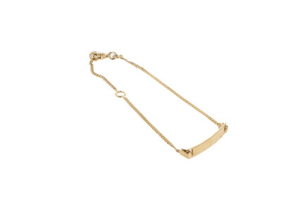 PULSERA CUBANA CON PLACA 18K