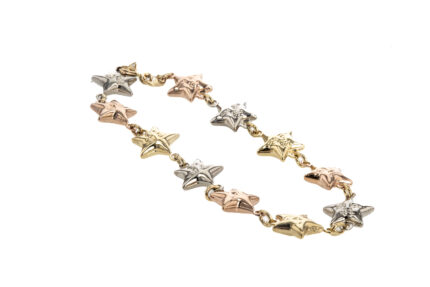 PULSERA ESTRELLA 3 COLORES 18K