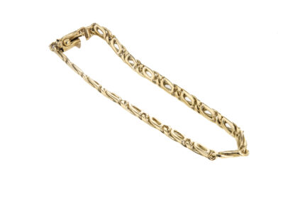 PULSERA TEJIDO OJO DE PAJARO 18K