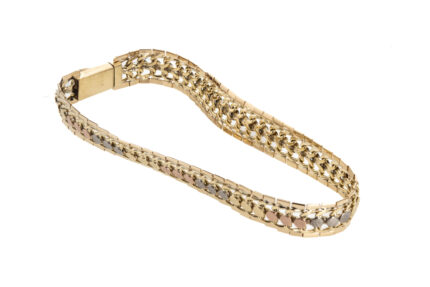 PULSERA 3 COLORES 18K