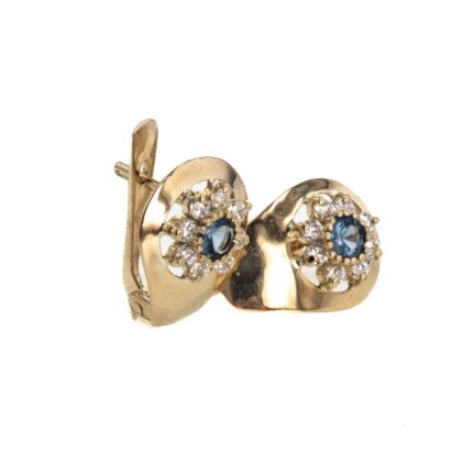 ARETES CORTOS CON ZIRCONES 18K
