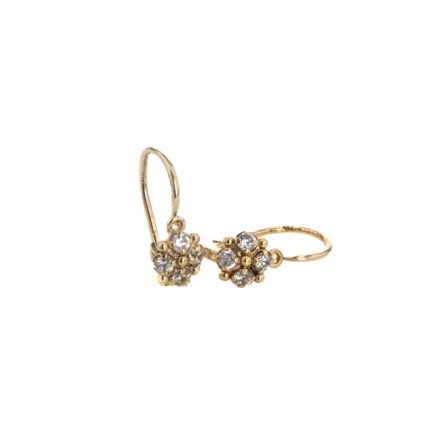 ARETES ZARZILLOS CON ZIRCONES 18K