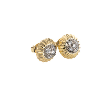 ARETES TOPOS CON ZIRCONES 18K