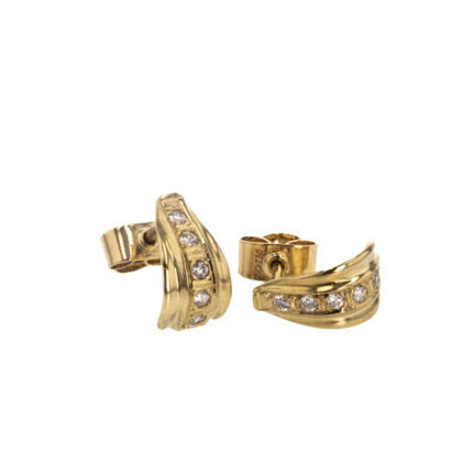 ARETES TOPOS CON ZIRCONES 18K