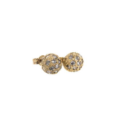ARETES TOPOS BOLA DE FUEGO 18K