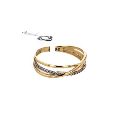 ANILLO CON ZIRCONES 18K