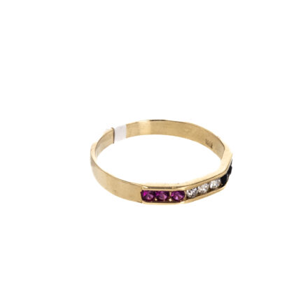 ANILLO CON ZIRCONES 18K