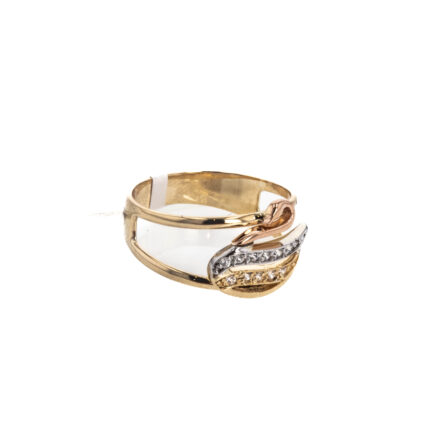 ANILLO CISNE 3 COLORES 18K
