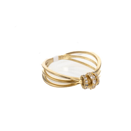 ANILLO CON ZIRCONES 18K