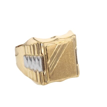 ANILLO HERRADURA CON ZIRCONES 18K