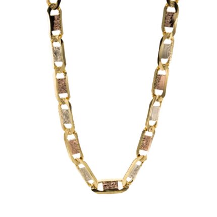 CADENA TEJIDO ANCLA 18K
