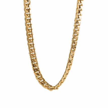 CADENA TEJIDO CUBANA 18K