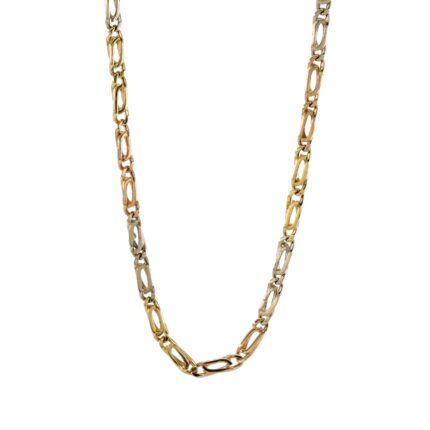 CADENA TEJIDO OJO DE PAJARO 18K