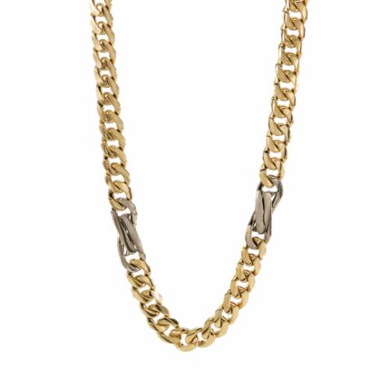 CADENA LOMO CORVINA 2 COLORES 18K