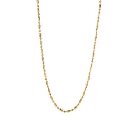 CADENA TEJIDO BOLITAS 18K