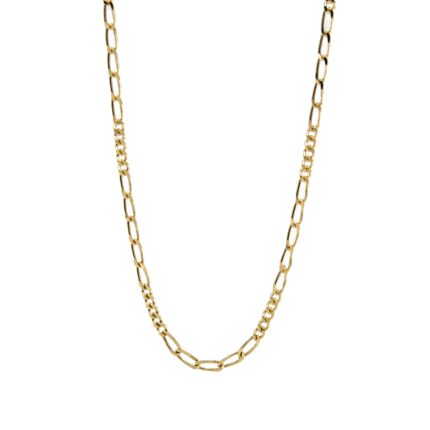 CADENA TEJIDO CUBANA ALTERNADA 18K
