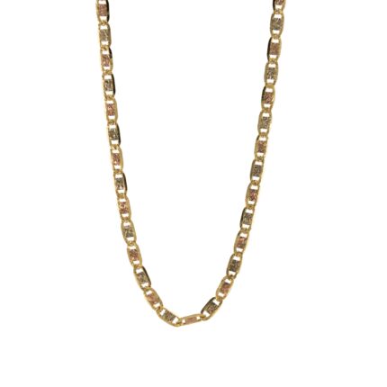 CADENA TEJIDO ANCLA 18K