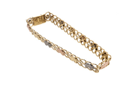 PULSERA ELEFANTES 3 COLORES 18K