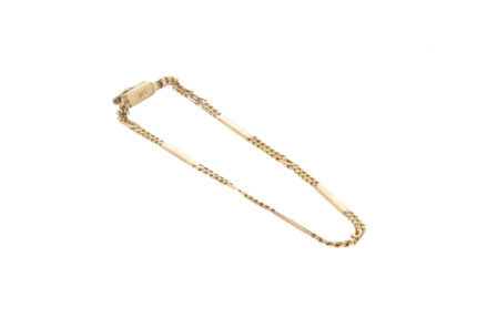 PULSERA CUBANA ALTERNADA 18K