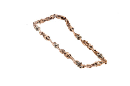 PULSERA 2 COLORES 18K