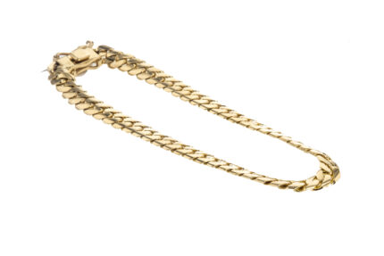 PULSERA TEJIDO CUBANA 18K