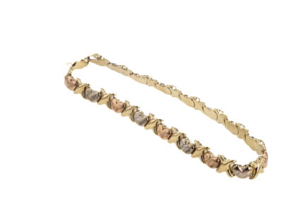PULSERA 3 COLORES 18K