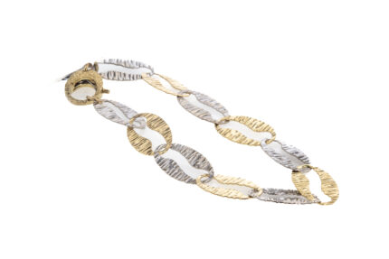 PULSERA 2 COLORES 18K