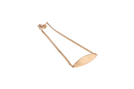 PULSERA CON PLACA 18K