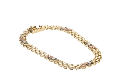 PULSERA 3 COLORES 18K
