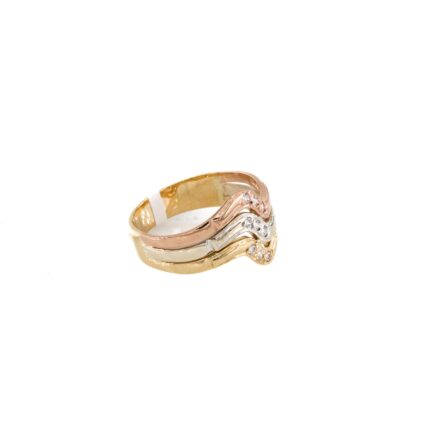 ANILLO CON ZIRCONES 18K