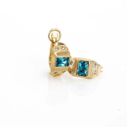 ARETES CORTOS PIEDRA CELESTE
