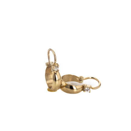 ARETES CANDONGAS CON ZIRCON 18K