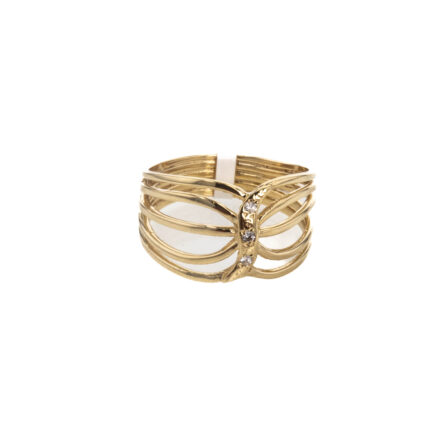 ANILLO CON ZIRCONES 18K